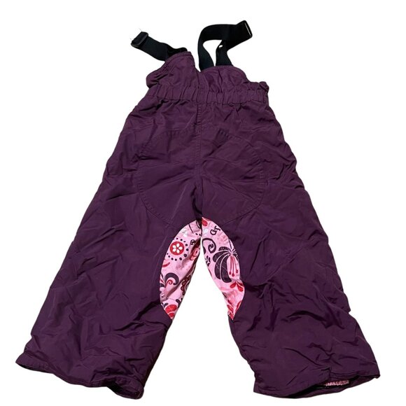 Gagou Tagou Toddler Purple & Pink Snow Bib Pants Size 2T - Picture 2 of 3